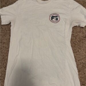 FloGrown White Short Sleeve Tee with Red & Navy Chest Emblem